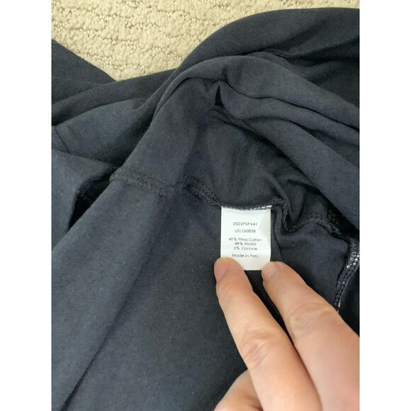 Universal Standard Black Cropped Wide Leg V-neck Jumpsuit Pockets XS (10-12) - Picture 6 of 9